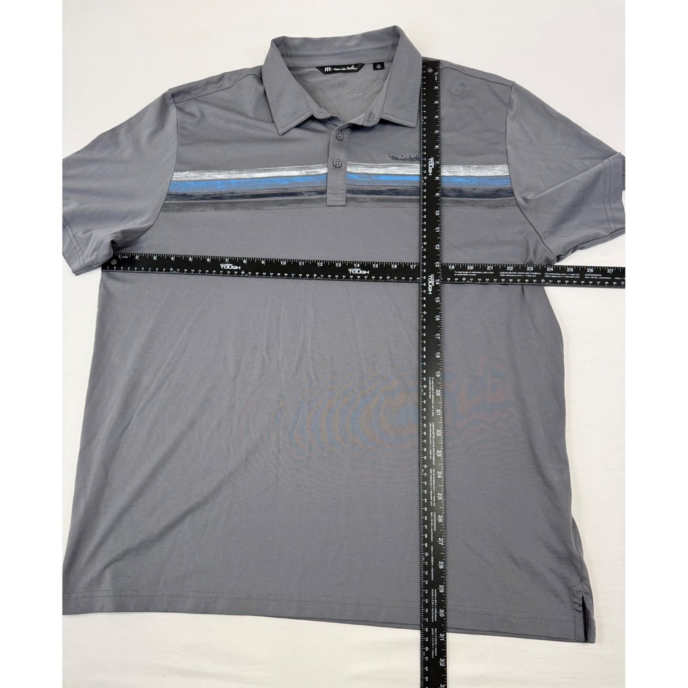 TravisMathew Mens XXL Polo Shirt Bundle 2 Pack Navy Blue Grey Striped Golf‎ Tops - Picture 10 of 14